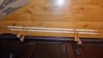 Houten Gordijnroedes Set - Klassiek/Landelijk, Ophalen, Gebruikt, Bruin, 100 tot 150 cm