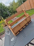 Houten wijnrek aan wand voor wijn en glazen, Huis en Inrichting, Woonaccessoires | Wanddecoraties, Ophalen, Zo goed als nieuw