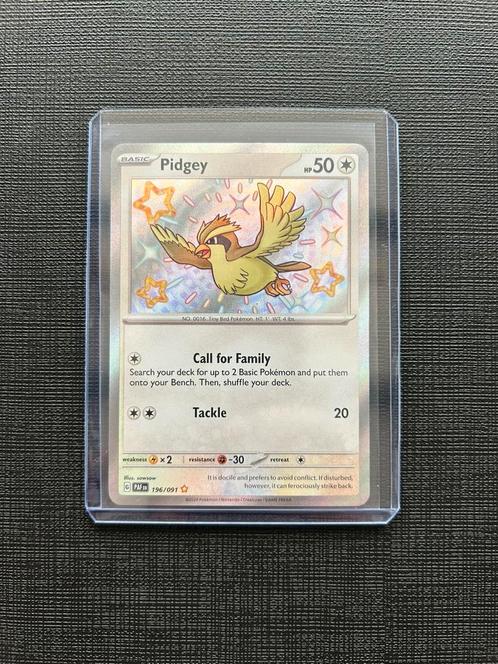 Pidgey 196/091 Pokémon Kaart, Hobby en Vrije tijd, Verzamelkaartspellen | Pokémon, Zo goed als nieuw, Losse kaart, Foil, Verzenden