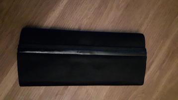 Clutch - avondtasje - Galas -zwart - satijn - met hengsel beschikbaar voor biedingen