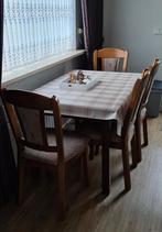 Eetkamer donker eiken, Ophalen, Gebruikt, 4 tot 6 stoelen