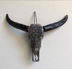 Hand gegraveerd waterbuffel skull .Wanddecoratie kunstwerk, Ophalen of Verzenden