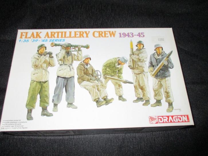 H-499,DRAGON 1-35,NO,6275,Flak Artillery Crew 1943-45, Hobby en Vrije tijd, Modelbouw | Figuren en Diorama's, Nieuw, 1:35 tot 1:50