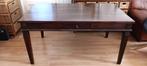 Donkerbruine Houten Eettafel met lade., Ophalen, Gebruikt, 50 tot 100 cm, 150 tot 200 cm