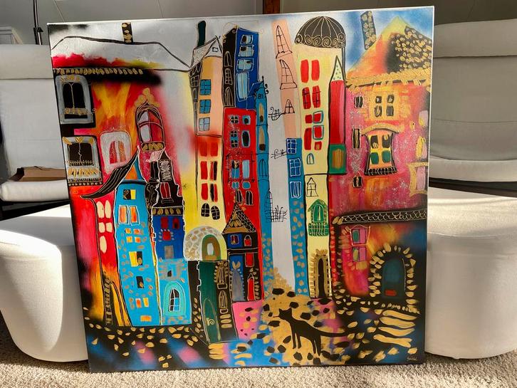 Modern art schilderij – “My Utrecht” collectie, Antiek en Kunst, Kunst | Schilderijen | Klassiek, Ophalen