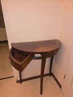 Vintage Houten Half Ronde Tafel, Antiek en Kunst, Ophalen of Verzenden