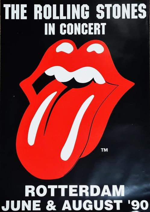 Rolling Stones - Rotterdam - De Kuip 1990 tourposter 55 x 78, Verzamelen, Posters, Zo goed als nieuw, Muziek, A1 t/m A3, Rechthoekig Staand