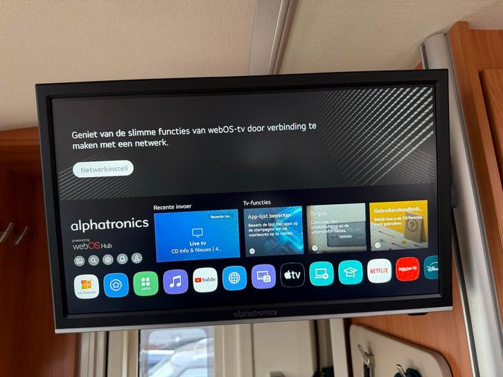 Alphatronics K-19 W WebOs 19 Inch SmartTv incl. Soundbar, Caravans en Kamperen, Camper-accessoires, Zo goed als nieuw, Ophalen of Verzenden