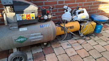 Gereedschapspakket: Compressor, Verfspuit, Lasapparaat etc. beschikbaar voor biedingen