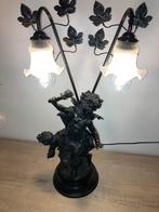 Zwaar beeld met lamp, Antiek en Kunst, Ophalen of Verzenden