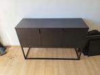 Dressoir zwart metaal, Ophalen, 100 tot 150 cm, Zo goed als nieuw, Metaal