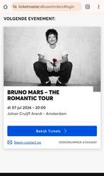 Tickets (2x) Bruno Mars 7 juli in vak 127 en 128, Tickets en Kaartjes, Concerten | Pop, Twee personen, Juli