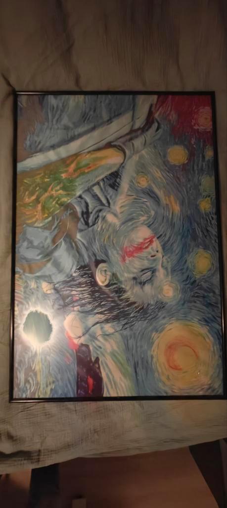 Batman joker van Gogh style poster met lijst, Antiek en Kunst, Kunst | Schilderijen | Abstract, Ophalen of Verzenden