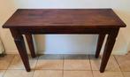 Mooie koloniale teakhouten sidetable met 2 lades, Ophalen, 100 tot 150 cm, Koloniaal, Teakhout