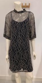 SELECTED FEMME jurk d. Blauw met ecru maat M, Maat 38/40 (M), Blauw, Selected Femme, Ophalen of Verzenden