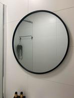 Ronde spiegel 60cm  met zwarte lijst., Ophalen, Rond, Zo goed als nieuw, Minder dan 100 cm