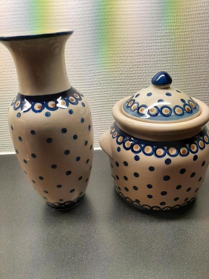 Buzlauer Keramik Vaas & Uienpot, Antiek en Kunst, Antiek | Keramiek en Aardewerk, Ophalen of Verzenden