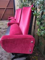 Theater stoelen 4x, Huis en Inrichting, Stoelen, Ophalen, Hout, Gebruikt, Vier