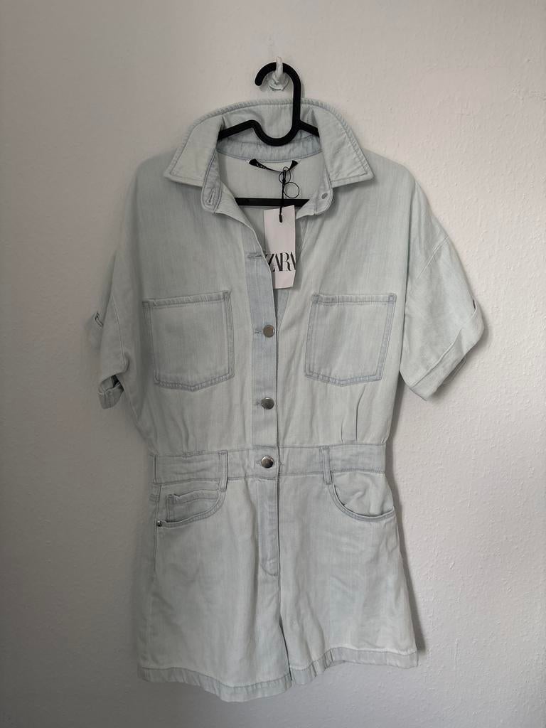 Zara denim jumpsuit maat M - Nieuw met kaartjes!, Verzenden, Nieuw, Maat 38/40 (M), Blauw
