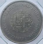25 New Pence - Elizabeth II Silver Wedding. 1972, Ophalen of Verzenden, Overige landen
