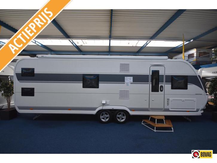 Hobby Prestige 720 KWFU AS 2500 KG / STAPELBED, Caravans en Kamperen, Caravans, Bedrijf, tot en met 6, Rondzit, Hobby, Dwars-stapelbed