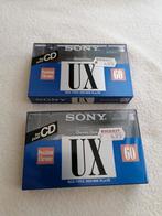 2 nieuwe Sony UX 60 cassettebandjes in originele folie, 2 t/m 25 bandjes, Overige genres, Ophalen of Verzenden, Nieuw in verpakking