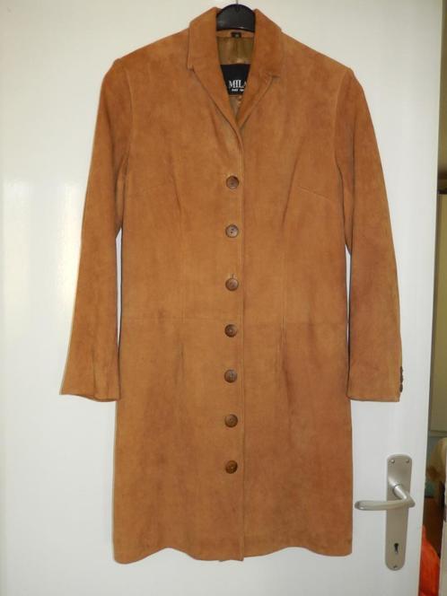 mooi suèdeleren jas mt38 Da Milano cognac gevoerd als nieuw, Kleding | Dames, Jassen | Zomer, Zo goed als nieuw, Maat 38/40 (M)