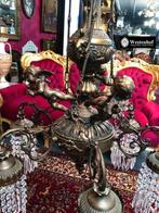 Groot en zwaar - Franse antiek  kroonluchter brons barok, Ophalen, Zo goed als nieuw, Overige materialen