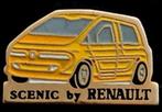 Renault- Scenic by Renault pin- geel gelakt, Verzamelen, Speldjes, Pins en Buttons, Verzenden, Nieuw, Transport, Speldje of Pin