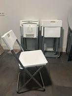 10 Klapstoelen - Ideaal voor Evenementen!, Kunststof, Gebruikt, Wit, Ophalen of Verzenden