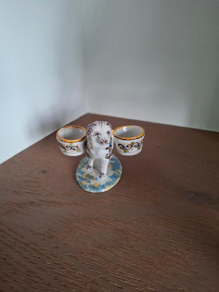 Antiek Aardewerk Zout & Peper Stel - Schapenram, Antiek en Kunst, Antiek | Keramiek en Aardewerk, Ophalen of Verzenden