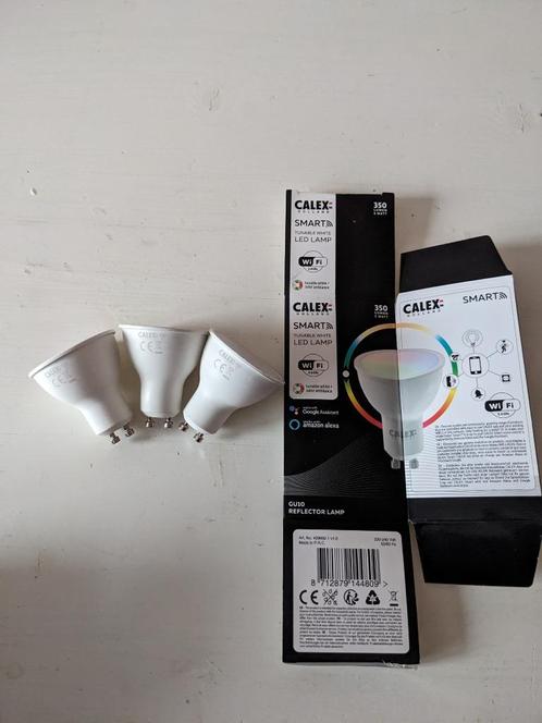 Calex GU10 smart lampen | set van 3 | color en warm white, Huis en Inrichting, Lampen | Losse lampen, Zo goed als nieuw, Led-lamp