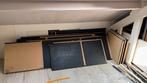 Mdf planken, verschillende lengtes. Deels zwart geverf, Doe-het-zelf en Verbouw, Platen en Panelen, Ophalen, Gebruikt, Overige materialen