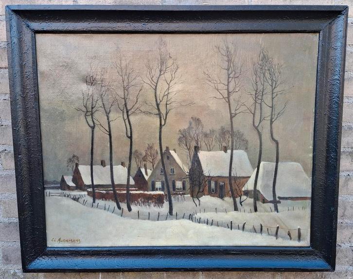 Gé Hurkmans (1911-1984), Winters rust in buitengebied., Antiek en Kunst, Kunst | Schilderijen | Klassiek, Ophalen