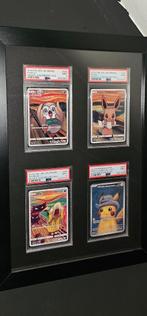 4 PSA 9 Pokemon Kaarten: Eevee, Psyduck, Rowlet, Pikachu, Ophalen of Verzenden