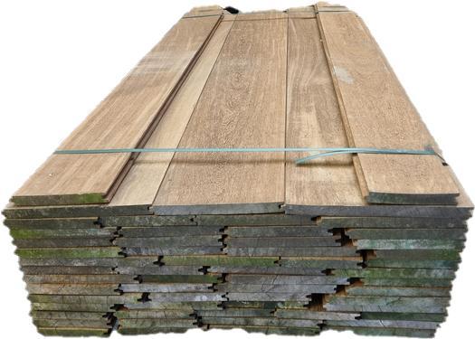 28 m2 Azobé hardhouten damwand 3 cm dik - nr: HP69, Tuin en Terras, Palen, Balken en Planken, Nieuw, Planken, 180 tot 250 cm, Hardhout