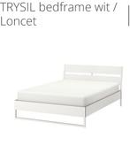 IKEA TRYSIL bedframe 140x200 - MOET WEG, Ophalen, Gebruikt, Wit, Tweepersoons