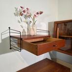 Nisse String, vintage jaren 60 wandrek, ladekastje wandplank, Huis en Inrichting, Woonaccessoires | Wandplanken en Boekenplanken