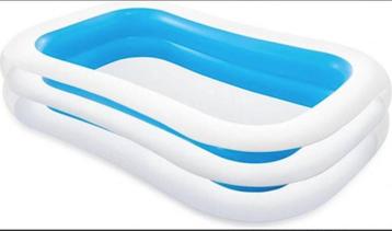 Opblaasbaar Zwembad, incl. pomp,zeil&tegels 770L, 265x178x53 beschikbaar voor biedingen