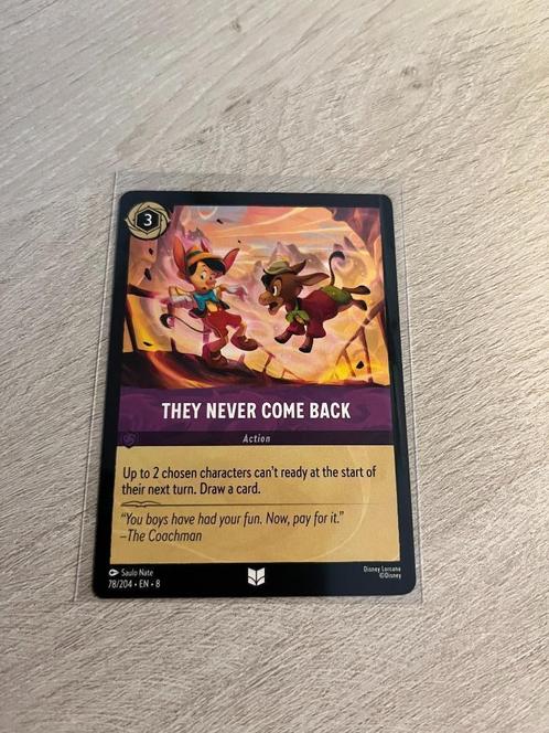 They Never Come Back 078/204 | Reign of Jafar | Lorcana, Hobby en Vrije tijd, Verzamelkaartspellen | Overige, Nieuw, Losse kaart