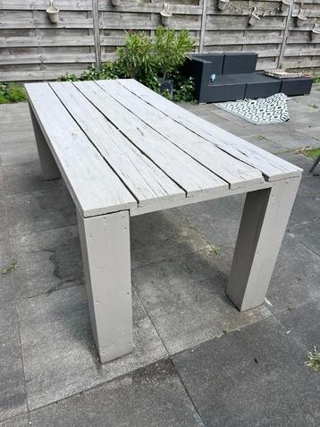 Tuintafel - hout - beige beschikbaar voor biedingen