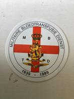 Sticker Militaire Bloedtransfusie Dienst 1939-1989, Verzamelen, Stickers, Verzenden, Zo goed als nieuw