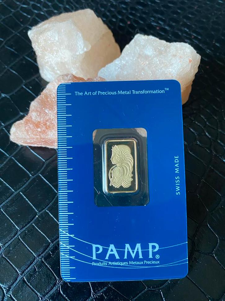 PAMP Suisse 2.5g Goudbaar - Lady Fortuna, Postzegels en Munten, Edelmetalen en Baren, Goud, Verzenden