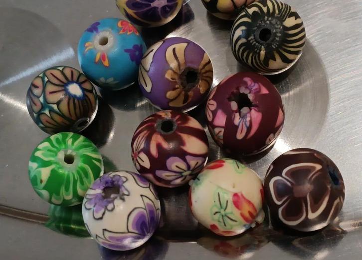 DB41 Kralen polymeer 12mm 12 stuks, Hobby en Vrije tijd, Kralen en Sieraden maken, Nieuw, Kraal, Verzenden