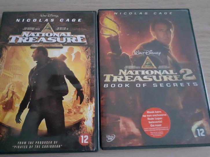 National Treasure 1 & 2 DVD - Nicolas Cage, Cd's en Dvd's, Dvd's | Actie, Gebruikt, Actie, Boxset, Vanaf 12 jaar, Ophalen of Verzenden