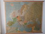 Grote oude wandkaart schoolkaart van Europa 200x170cm!, Antiek en Kunst, Antiek | Schoolplaten, Ophalen, Aardrijkskunde