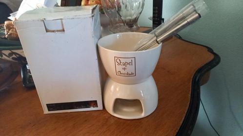 Chocolade fondue stel, Witgoed en Apparatuur, Fonduesets, Zo goed als nieuw, Waxinelicht, Ophalen of Verzenden