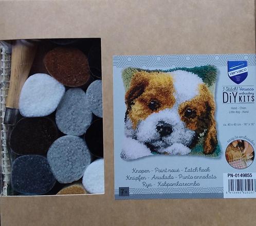 Cado vervaco knooppakket kussen  puppy, Hobby en Vrije tijd, Borduren en Borduurmachines, Nieuw, Overige typen, Ophalen of Verzenden