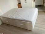 Ikea Brimnes bed en matras 140 x 200, Huis en Inrichting, Slaapkamer | Bedden, Ophalen, Wit, Tweepersoons, 140 cm