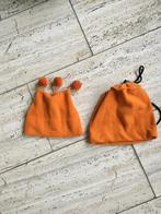 skimuts en nekwarmer fleeze, oranje, merk Bart, Overige merken, 100 tot 140 cm, Ophalen of Verzenden, Zo goed als nieuw